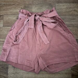 Thread & Supply High Waist Pink Shorts with Tie-Waist